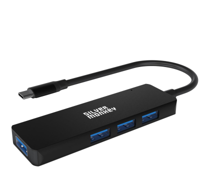 Hub USB SILVER MONKEY Hub USB USB-C 4x USB 3.0 (Black)
